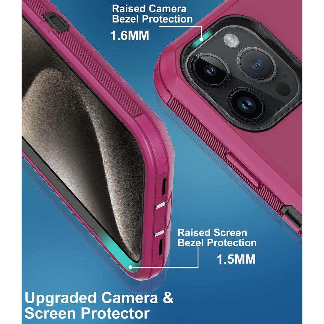 MaxArmor Pro Case for iPhone 15 - Black/Orange - DOKUTRONIX