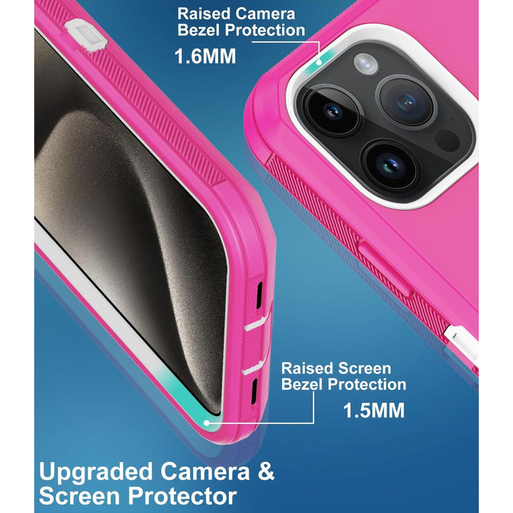 MaxArmor Pro Case for iPhone 15 - Black/Orange - DOKUTRONIX