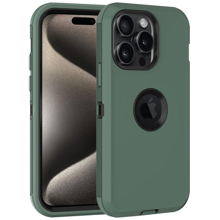 MaxArmor Pro Case for iPhone 15 - Black/Orange - DOKUTRONIX