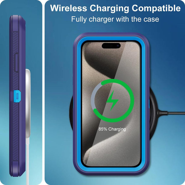 MaxArmor Pro Case for iPhone 15 - Black/Orange - DOKUTRONIX