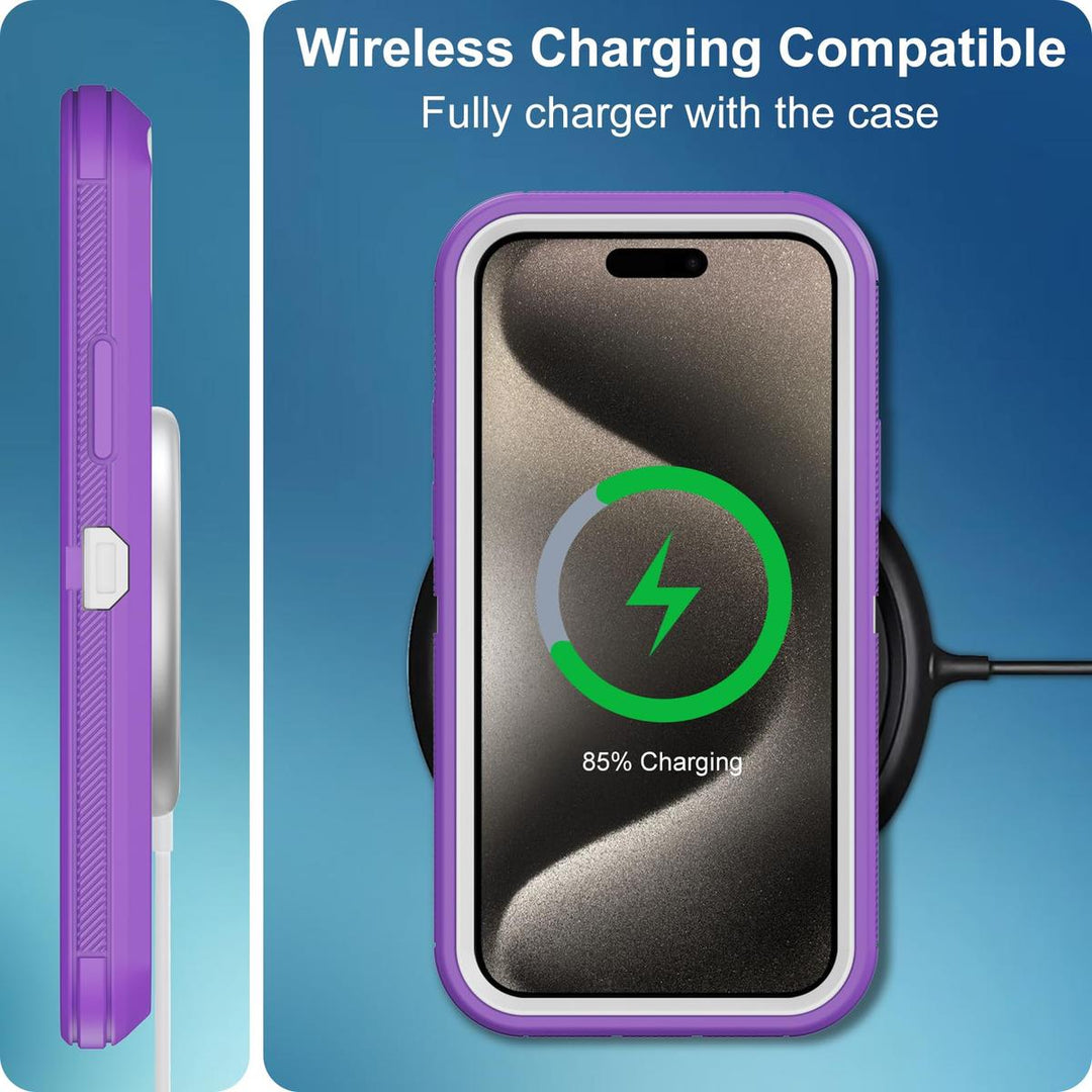 MaxArmor Pro Case for iPhone 15 - Black/Orange - DOKUTRONIX