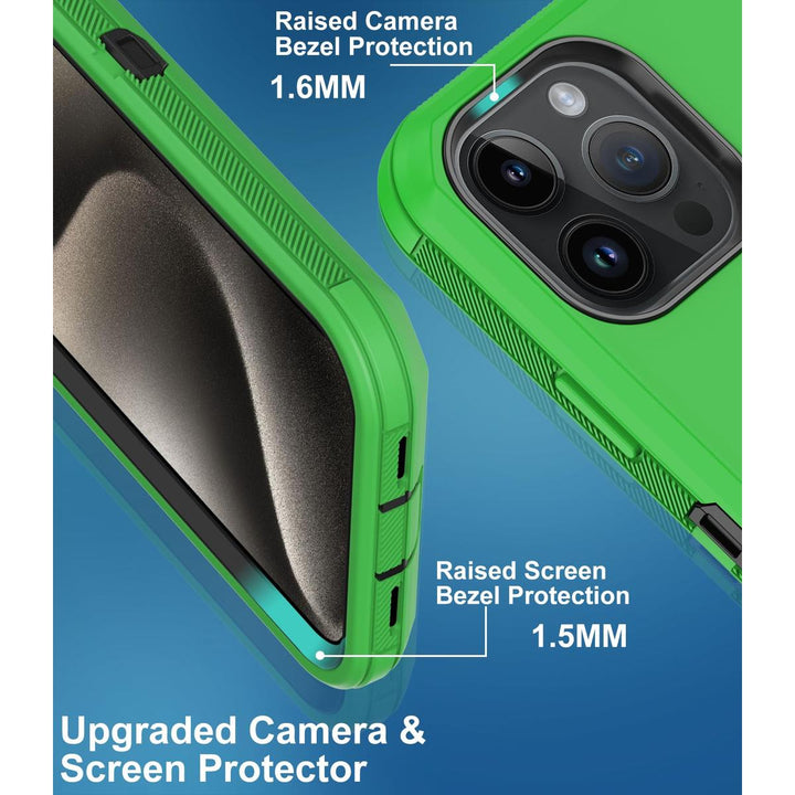 MaxArmor Pro Case for iPhone 15 - Black/Orange - DOKUTRONIX