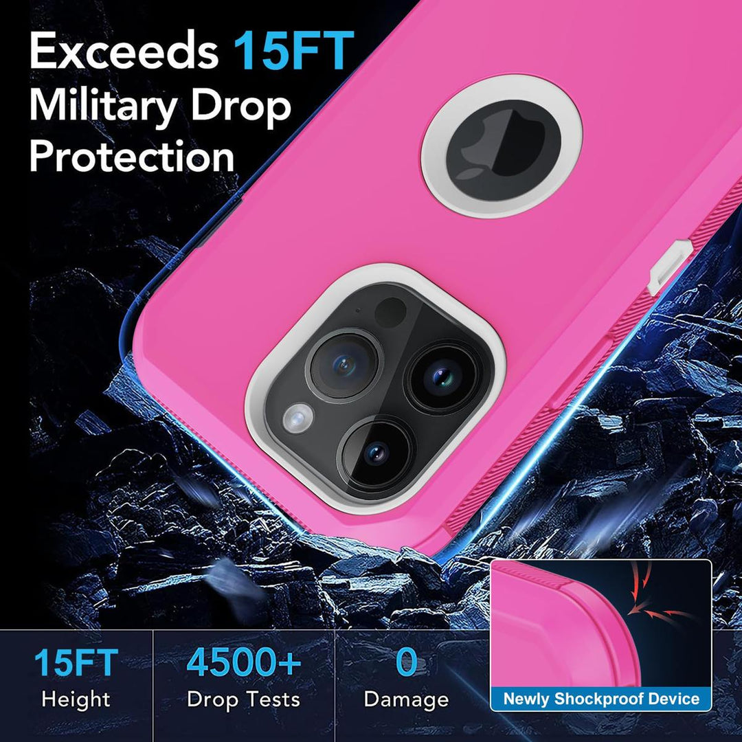 MaxArmor Pro Case for iPhone 15 - Black/Orange - DOKUTRONIX