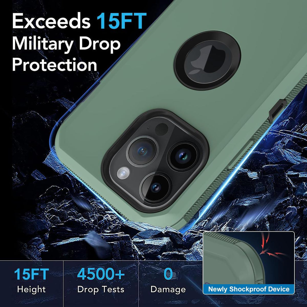 MaxArmor Pro Case for iPhone 15 - Black/Orange - DOKUTRONIX