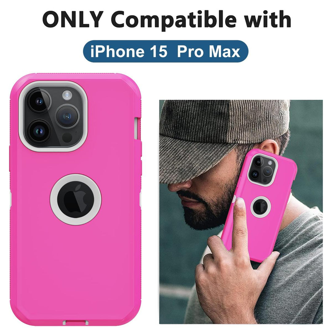 MaxArmor Pro Case for iPhone 15 - Black/Orange - DOKUTRONIX