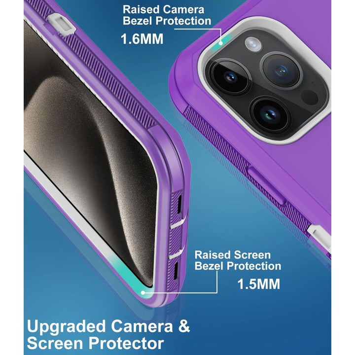 MaxArmor Pro Case for iPhone 15 - Black/Orange - DOKUTRONIX