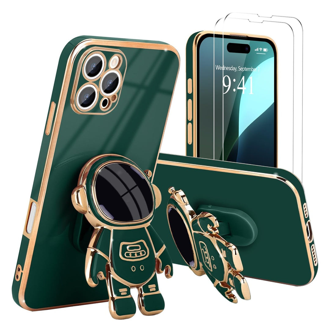 Astronaut Kickstand Case for iPhone 16 Pro - Green - DOKUTRONIX