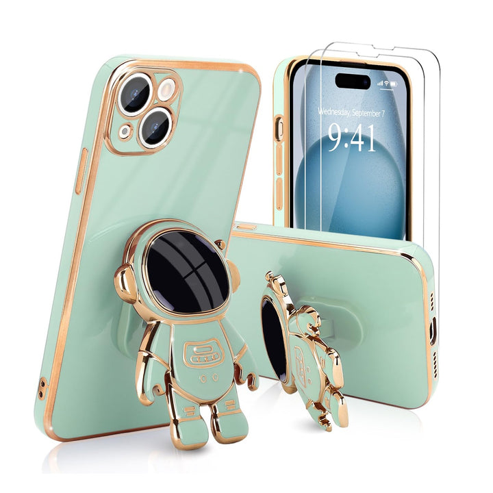 Astronaut Kickstand Case for iPhone 16 Pro - Green - DOKUTRONIX