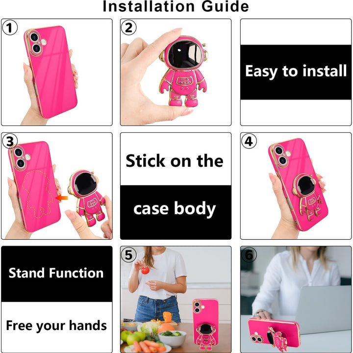 Astronaut Kickstand Case for iPhone 16 Pro - Green - DOKUTRONIX