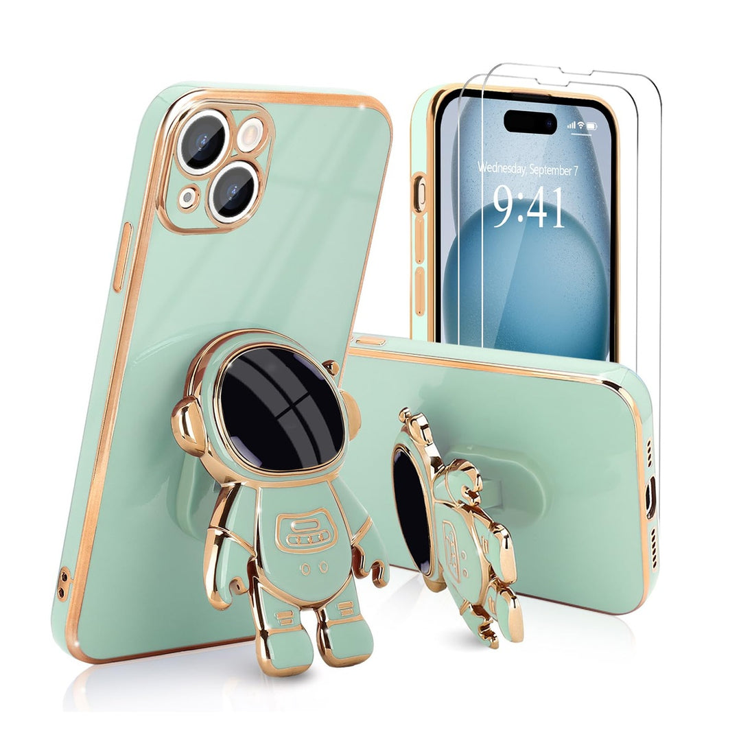 Astronaut Kickstand Case for iPhone 16 Pro - Green - DOKUTRONIX