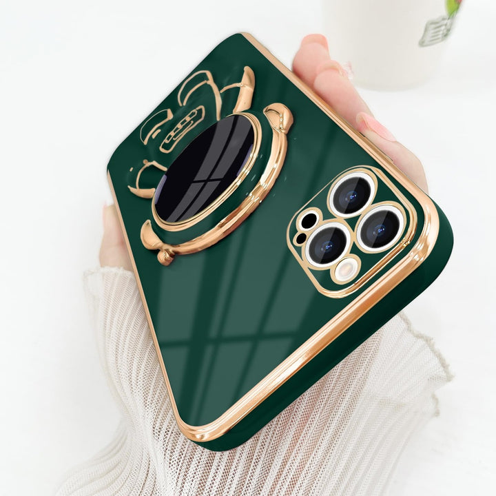 Astronaut Kickstand Case for iPhone 16 Pro - Green - DOKUTRONIX