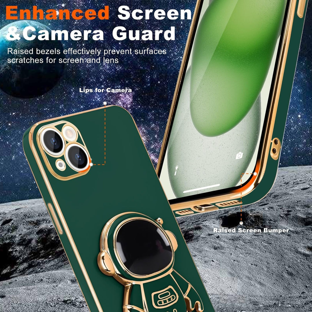 Astronaut Kickstand Case for iPhone 16 Pro - Green - DOKUTRONIX