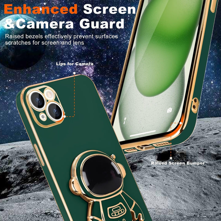 Astronaut Kickstand Case for iPhone 16 Pro - Green - DOKUTRONIX