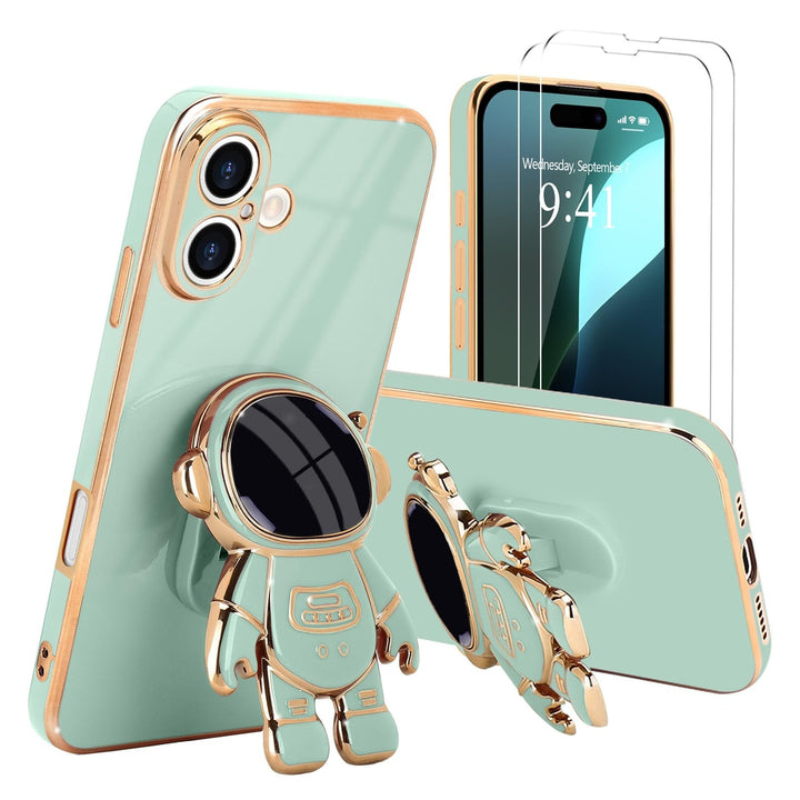 Astronaut Kickstand Case for iPhone 16 Pro - Green - DOKUTRONIX