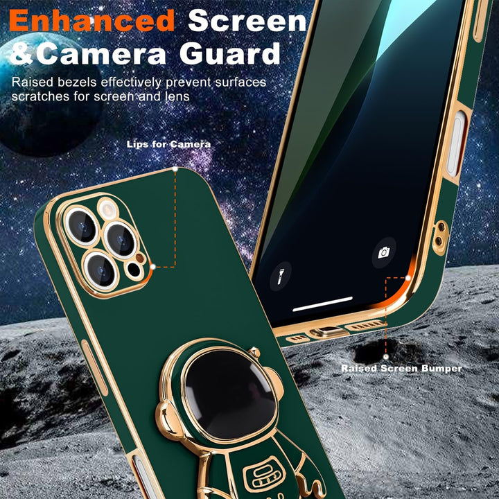 Astronaut Kickstand Case for iPhone 16 Pro - Green - DOKUTRONIX