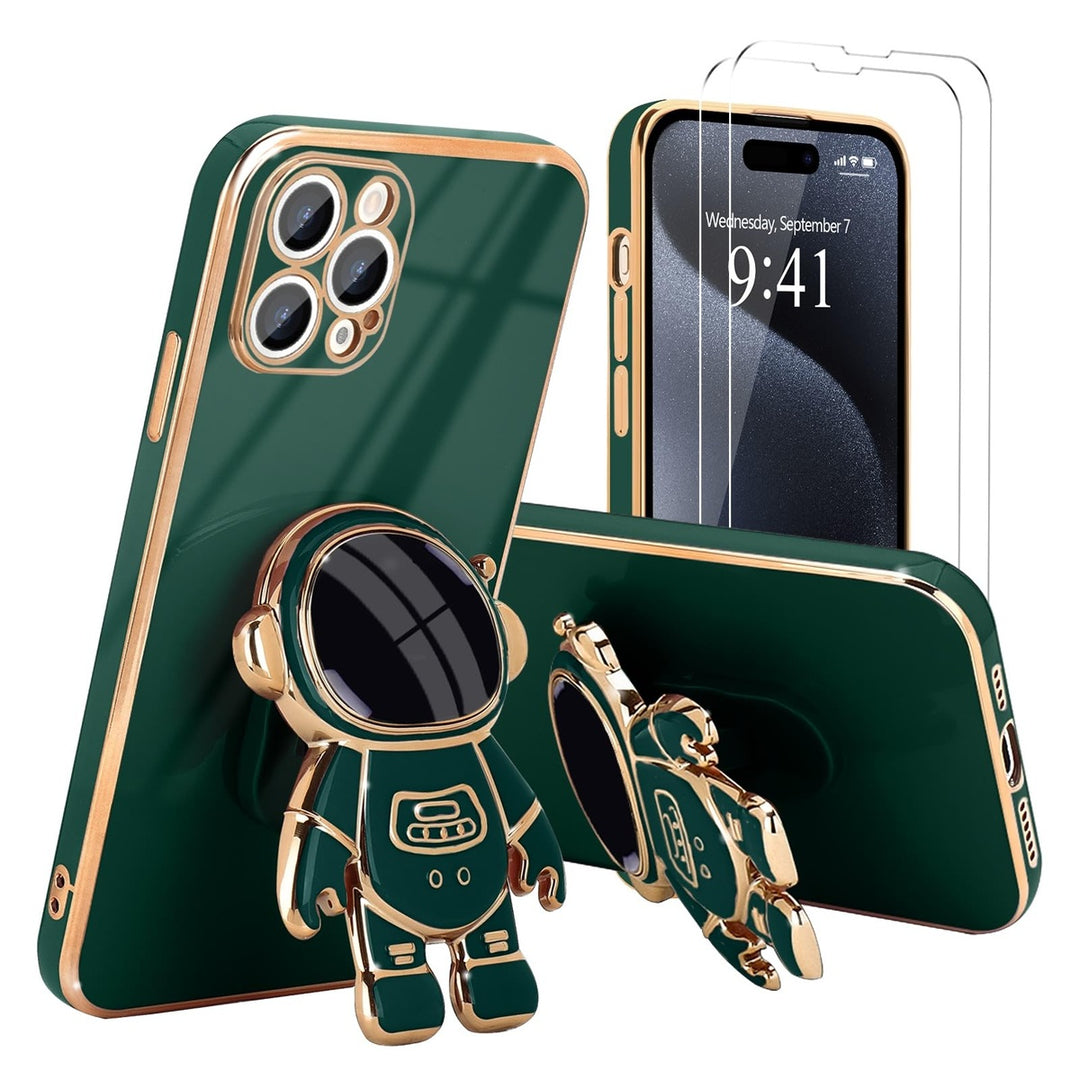 Astronaut Kickstand Case for iPhone 16 Pro - Green - DOKUTRONIX