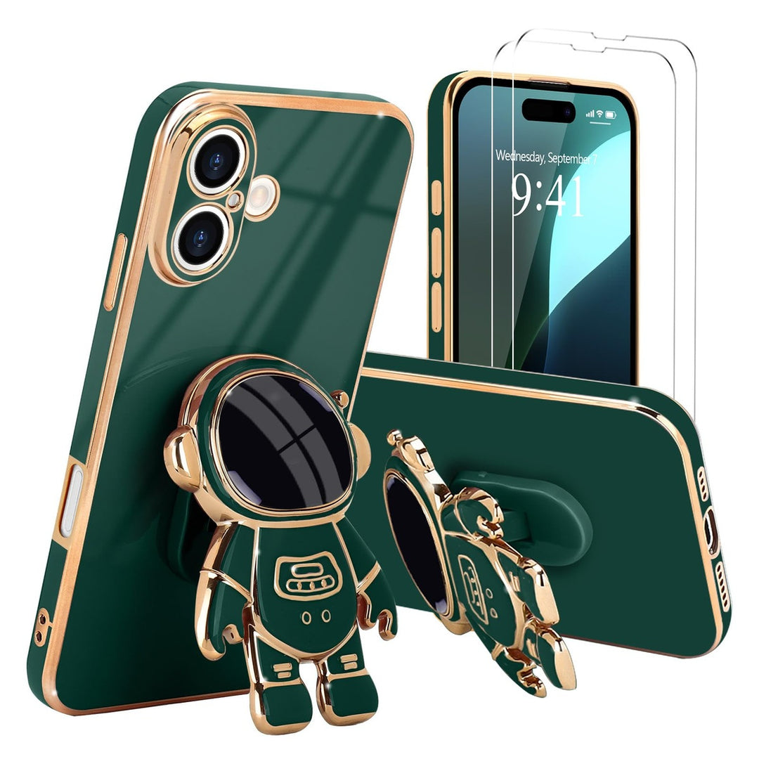 Astronaut Kickstand Case for iPhone 16 Pro - Green - DOKUTRONIX