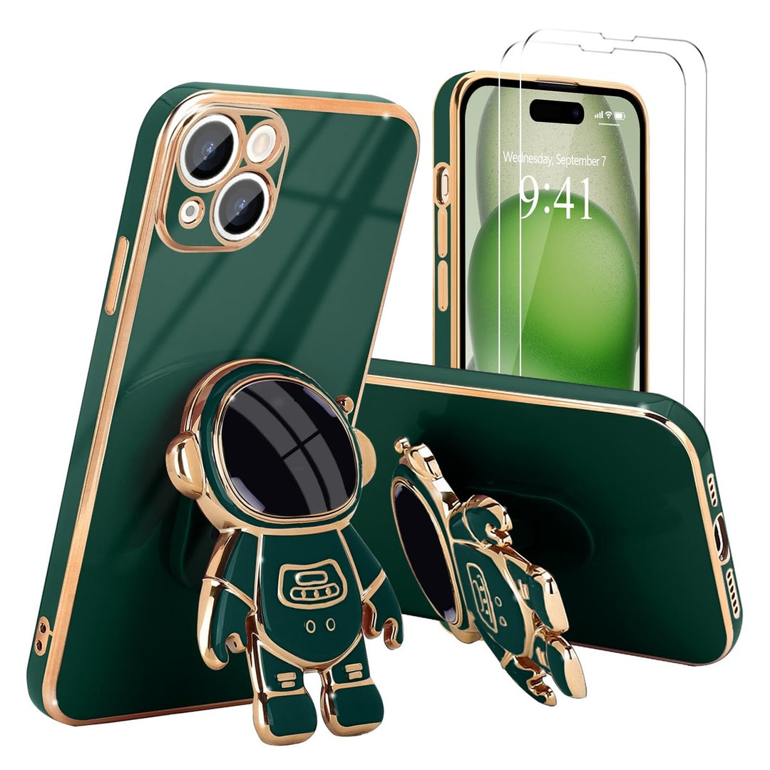 Astronaut Kickstand Case for iPhone 16 Pro - Green - DOKUTRONIX