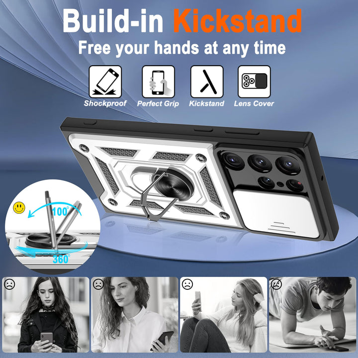 Galaxy S21 Defender Case with 360° Kickstand & Cover - DOKUTRONIX