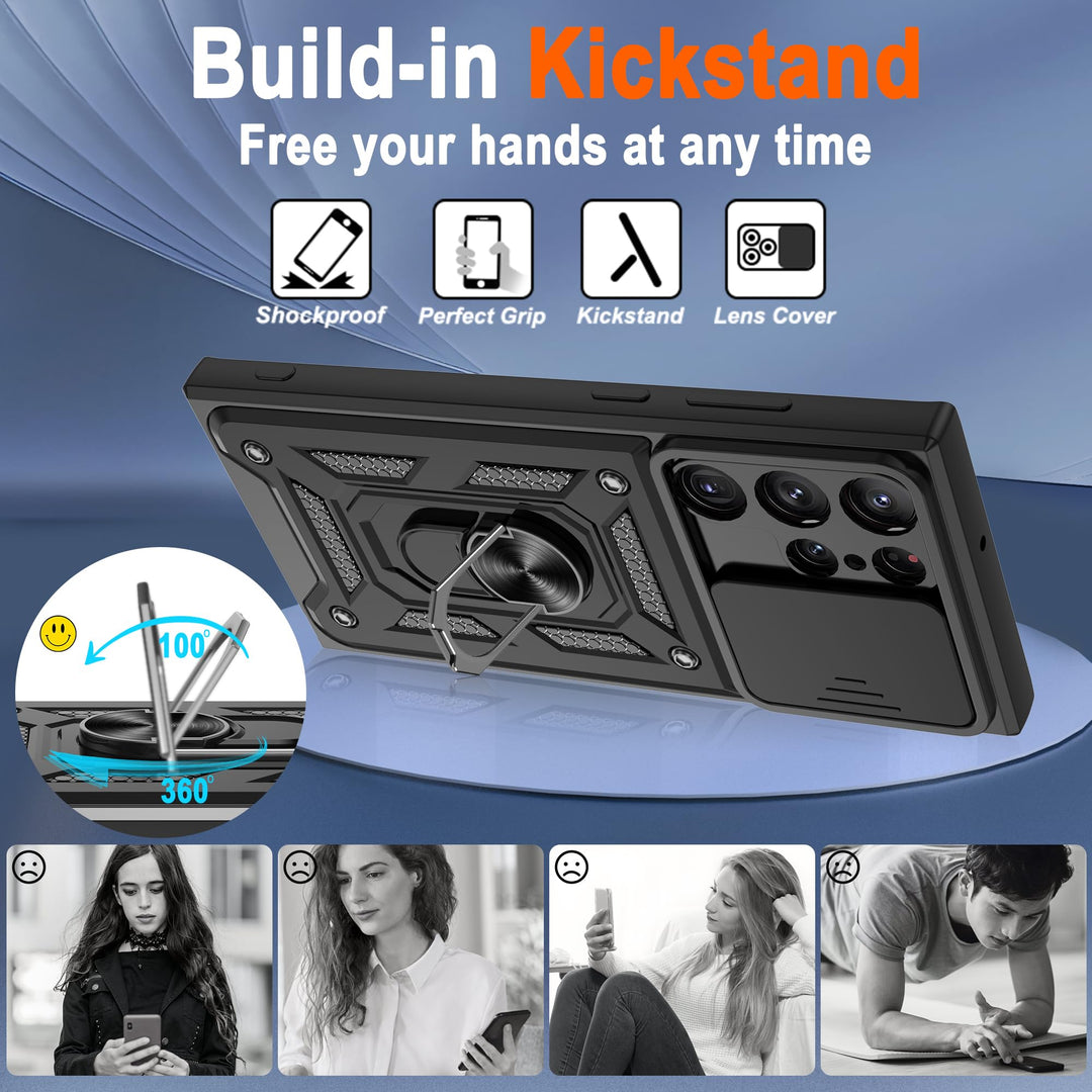 Galaxy S21 Defender Case with 360° Kickstand & Cover - DOKUTRONIX