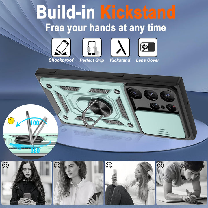 Galaxy S21 Defender Case with 360° Kickstand & Cover - DOKUTRONIX