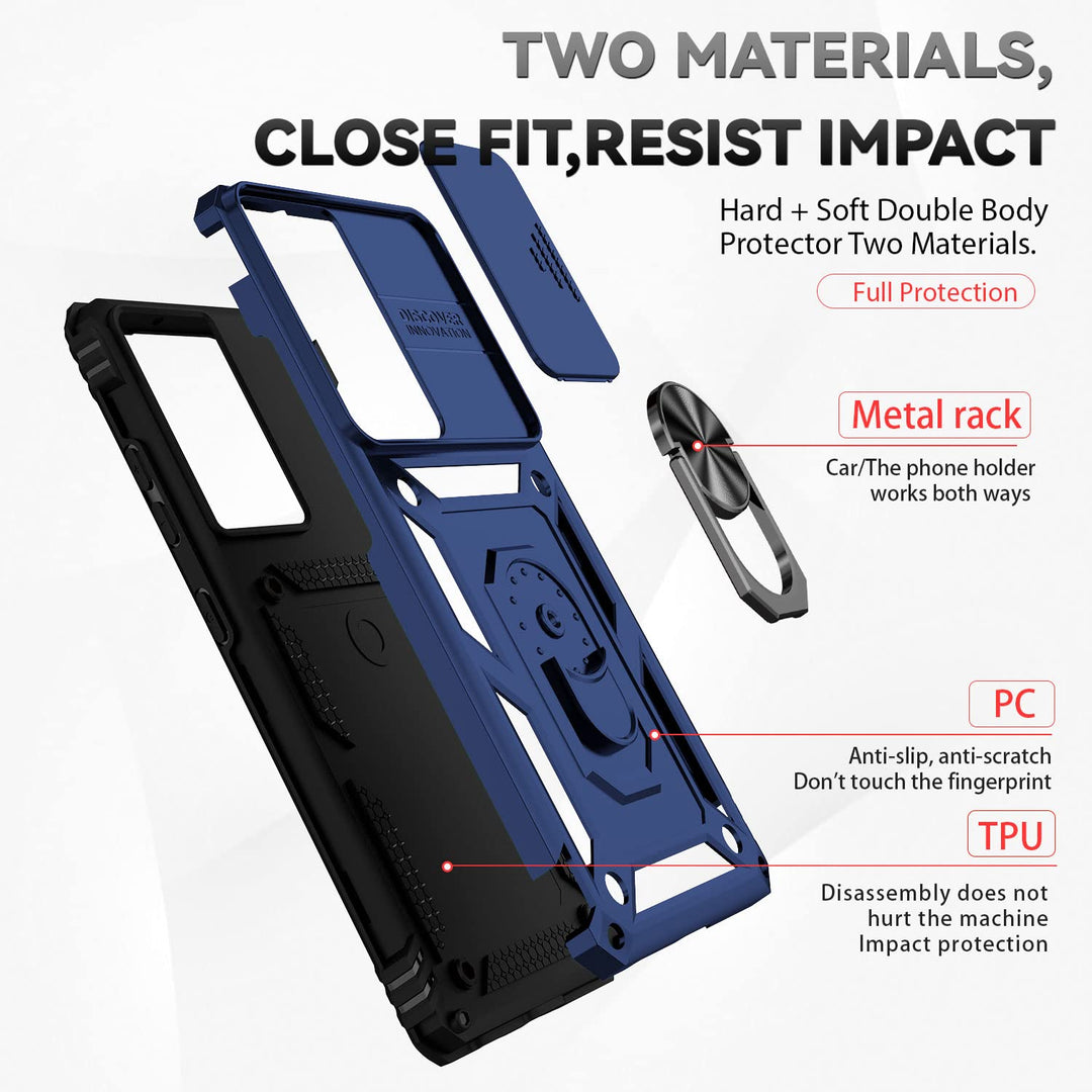 NavyGuard Ultra Case with Lens Cover & Kickstand - DOKUTRONIX