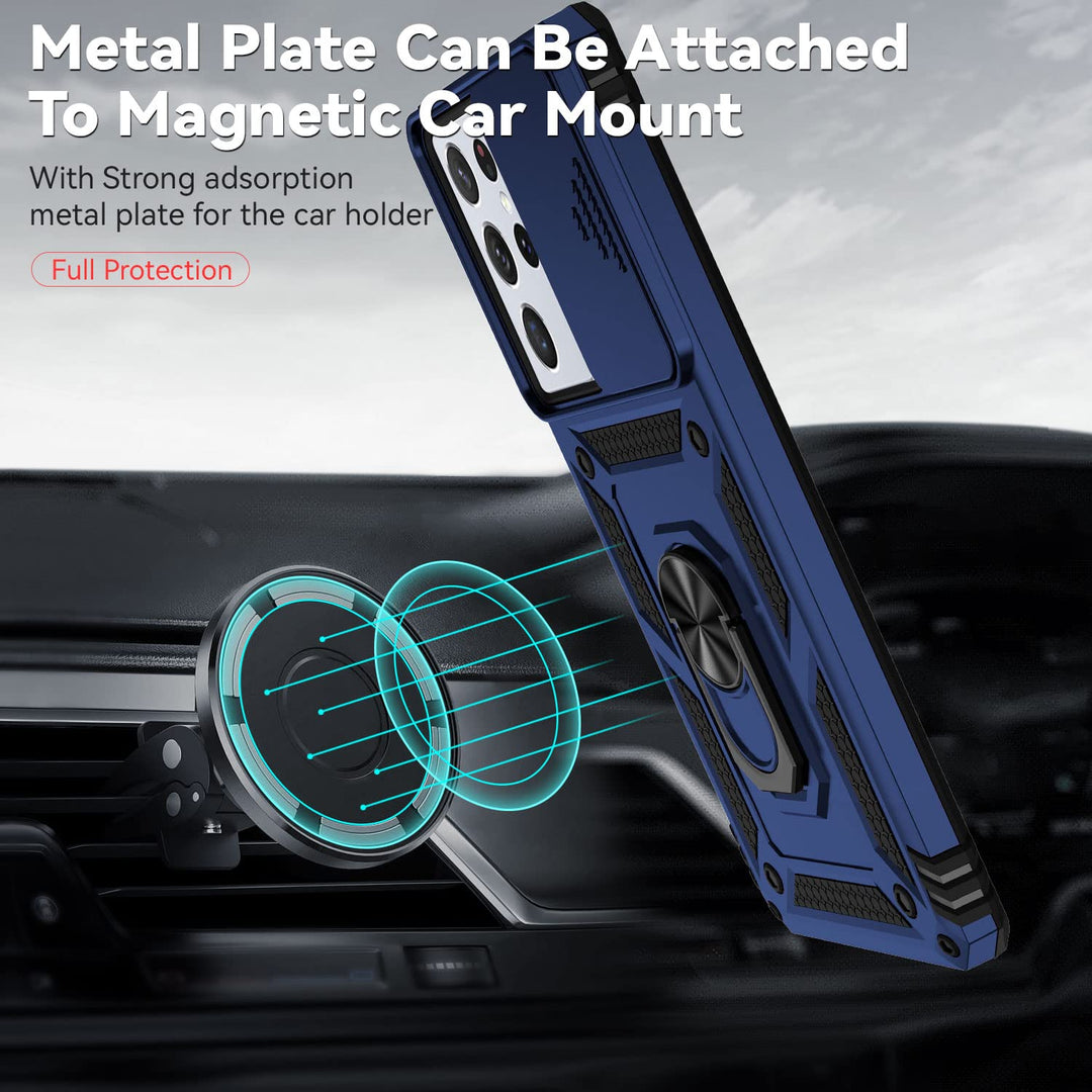 NavyGuard Ultra Case with Lens Cover & Kickstand - DOKUTRONIX