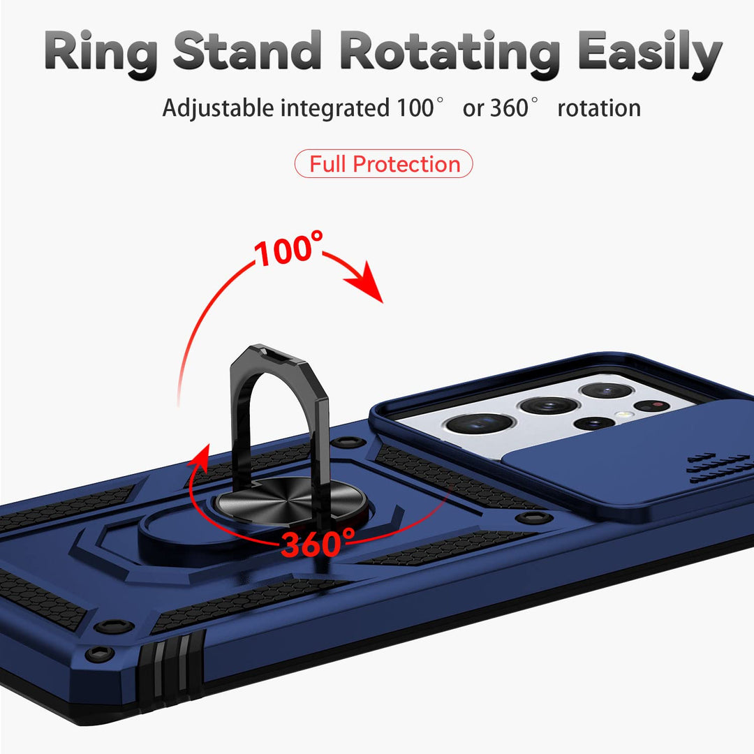 NavyGuard Ultra Case with Lens Cover & Kickstand - DOKUTRONIX