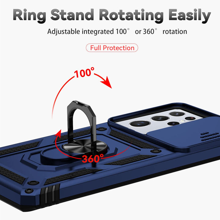 NavyGuard Ultra Case with Lens Cover & Kickstand - DOKUTRONIX