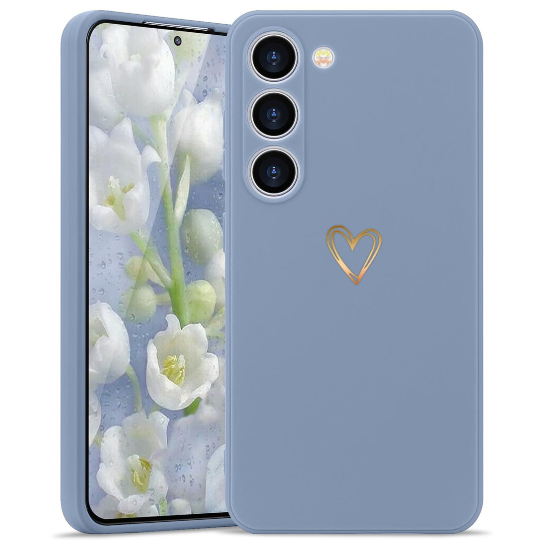 Galaxy S23 Cute Slim Shockproof Case - Blue Grey - DOKUTRONIX