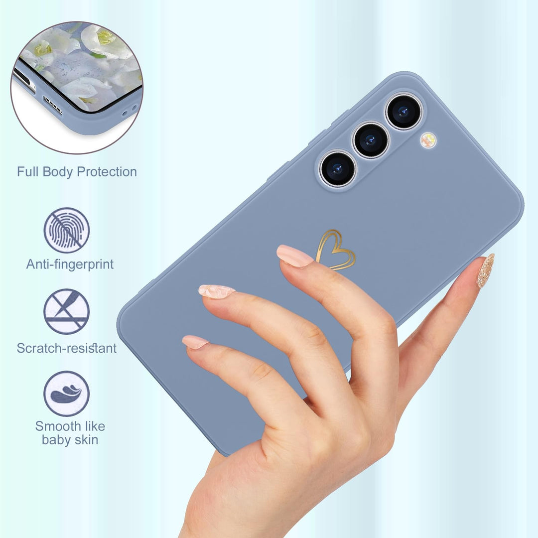Galaxy S23 Cute Slim Shockproof Case - Blue Grey - DOKUTRONIX