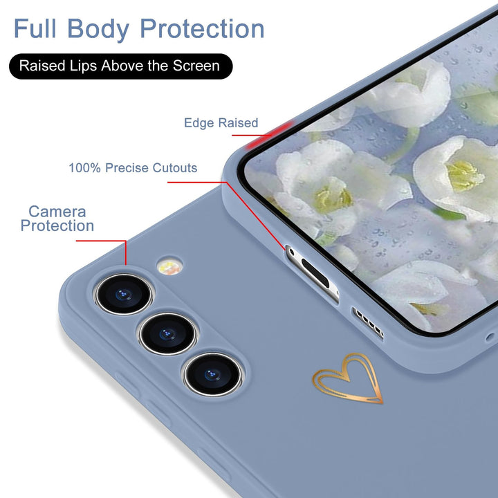 Galaxy S23 Cute Slim Shockproof Case - Blue Grey - DOKUTRONIX