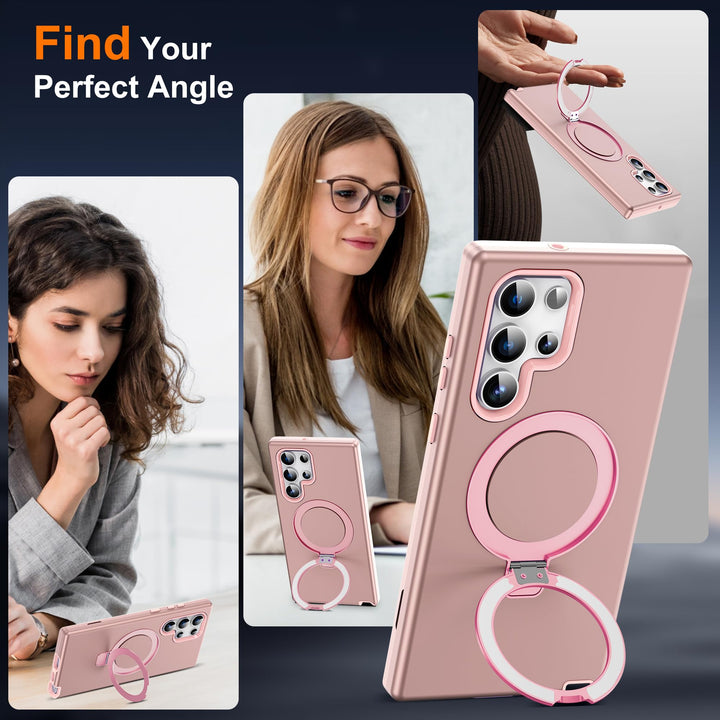 Magnetic Shield Case for Galaxy S23 - Red - DOKUTRONIX