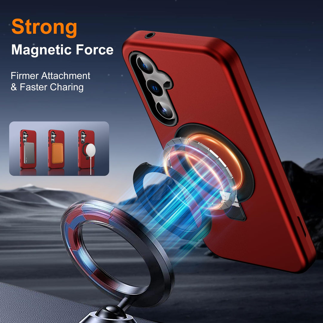 Magnetic Shield Case for Galaxy S23 - Red - DOKUTRONIX