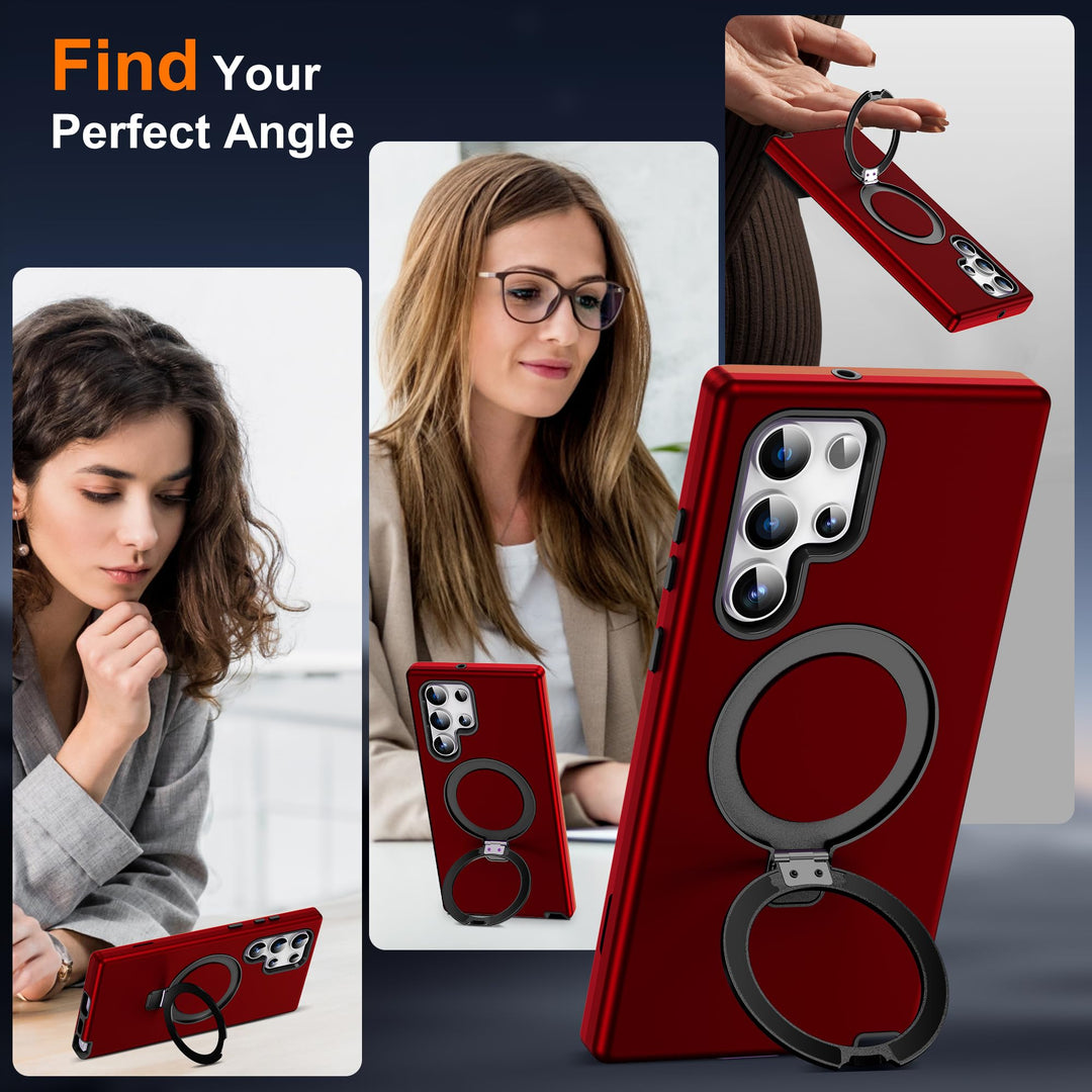 Magnetic Shield Case for Galaxy S23 - Red - DOKUTRONIX