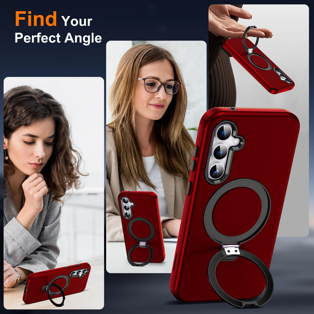 Magnetic Shield Case for Galaxy S23 - Red - DOKUTRONIX