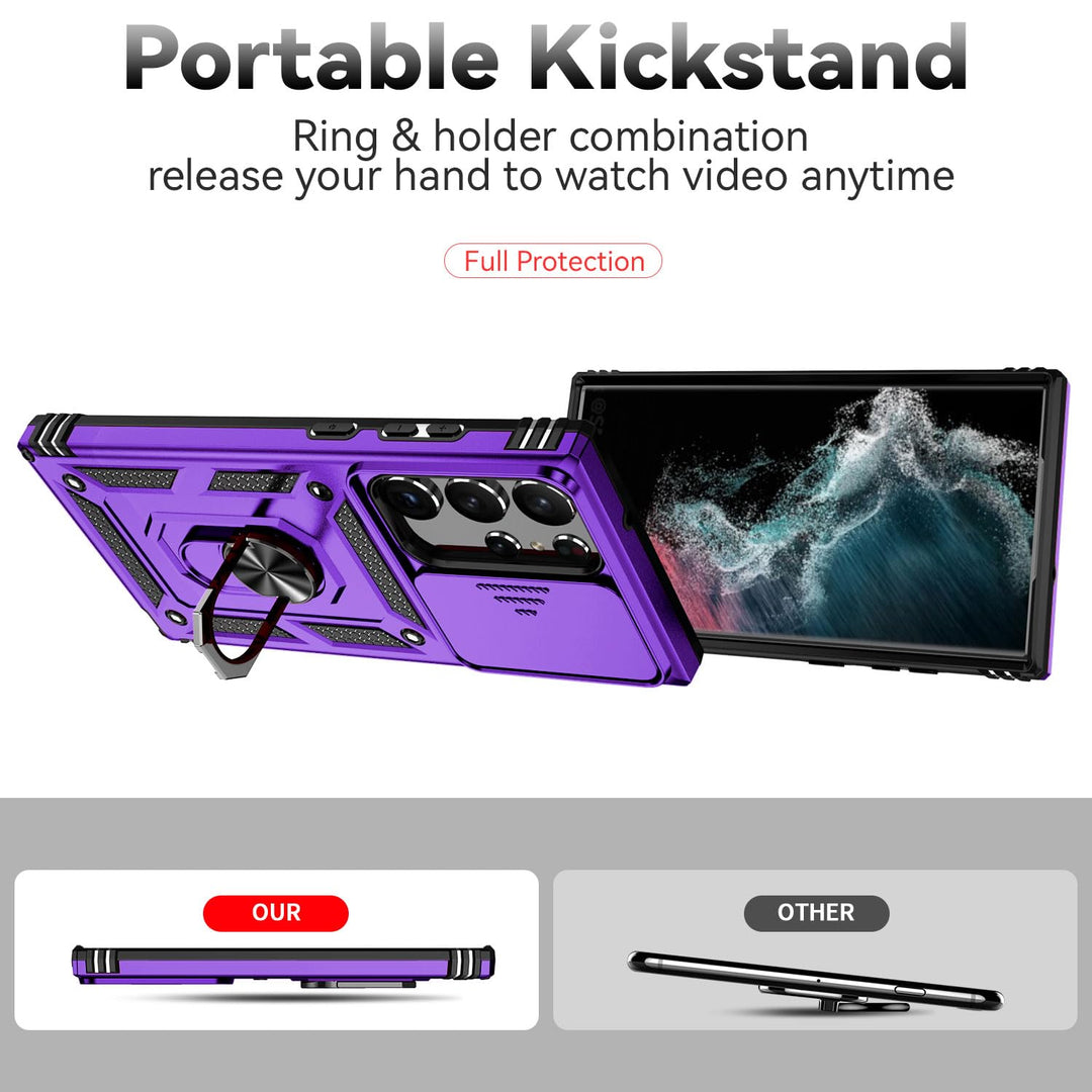 UltraGuard Slide Case for Galaxy S23 - Purple - DOKUTRONIX