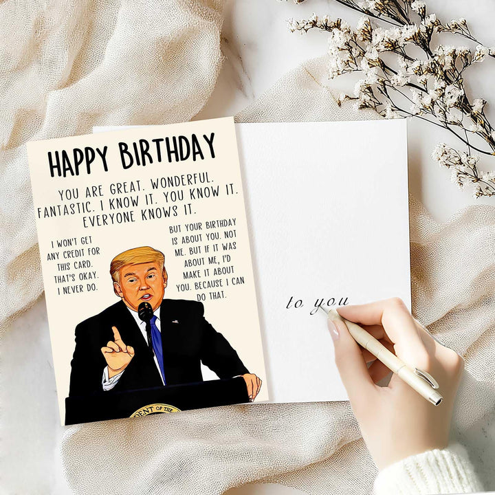 Trump-tastic Bday Laughs Card - DOKUTRONIX