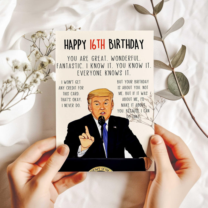 Trump-tastic Bday Laughs Card - DOKUTRONIX