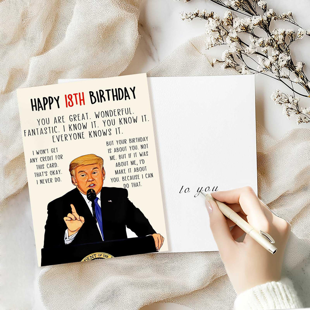 Trump-tastic Bday Laughs Card - DOKUTRONIX