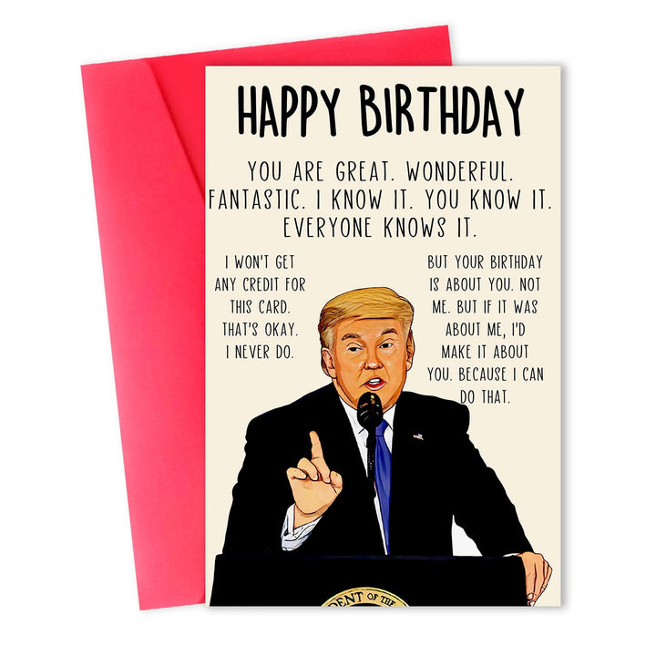 Trump-tastic Bday Laughs Card - DOKUTRONIX