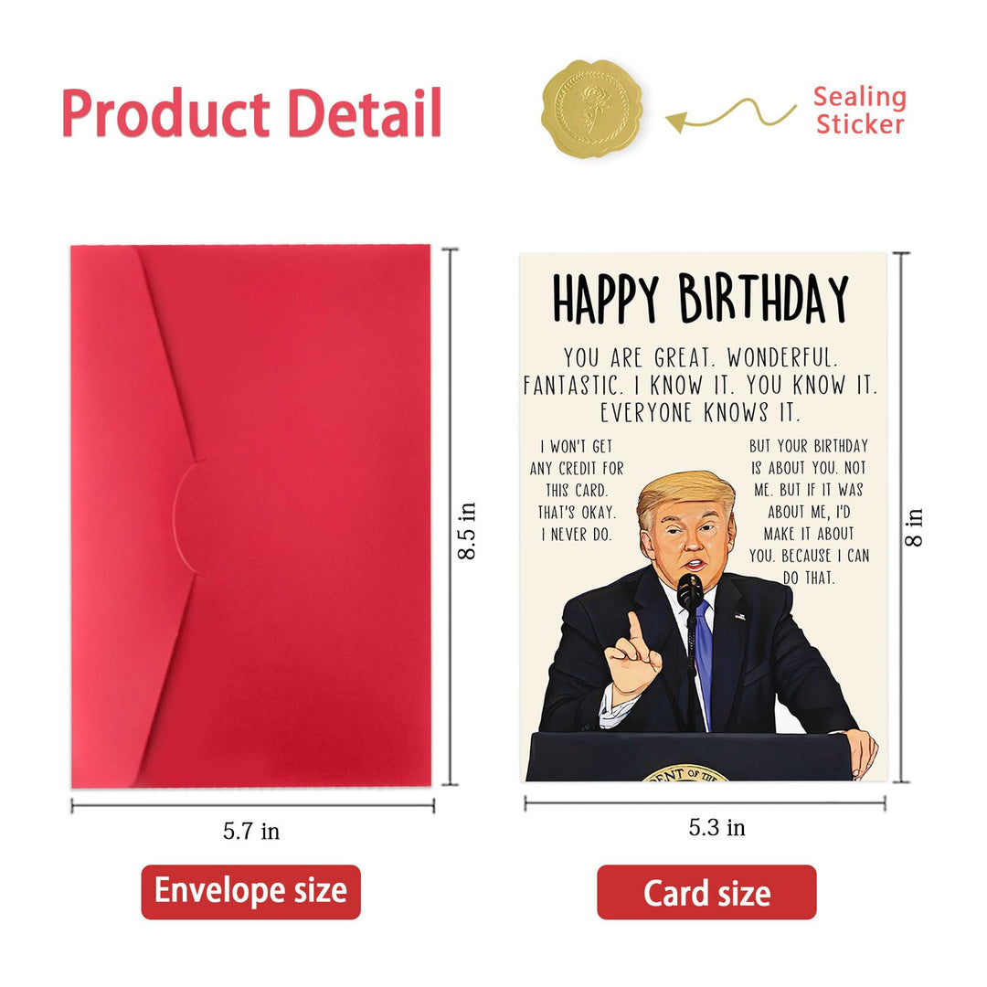Trump-tastic Bday Laughs Card - DOKUTRONIX