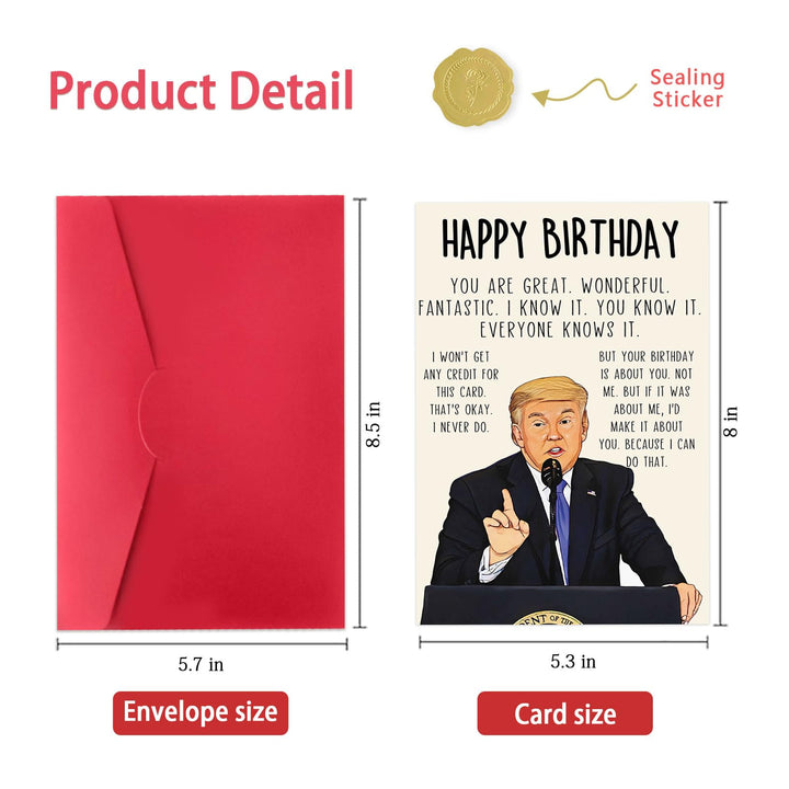 Trump-tastic Bday Laughs Card - DOKUTRONIX