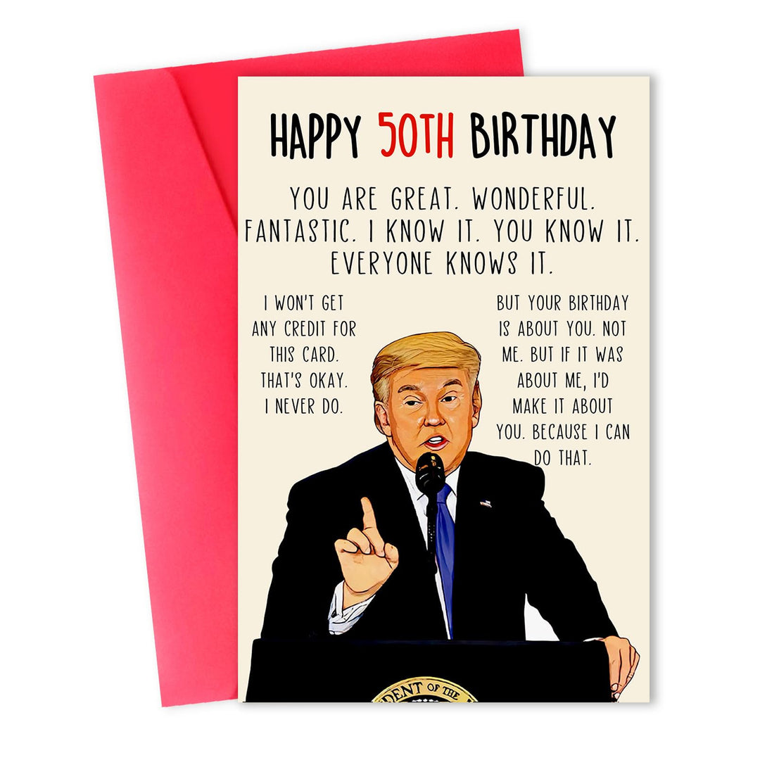 Trump-tastic Bday Laughs Card - DOKUTRONIX