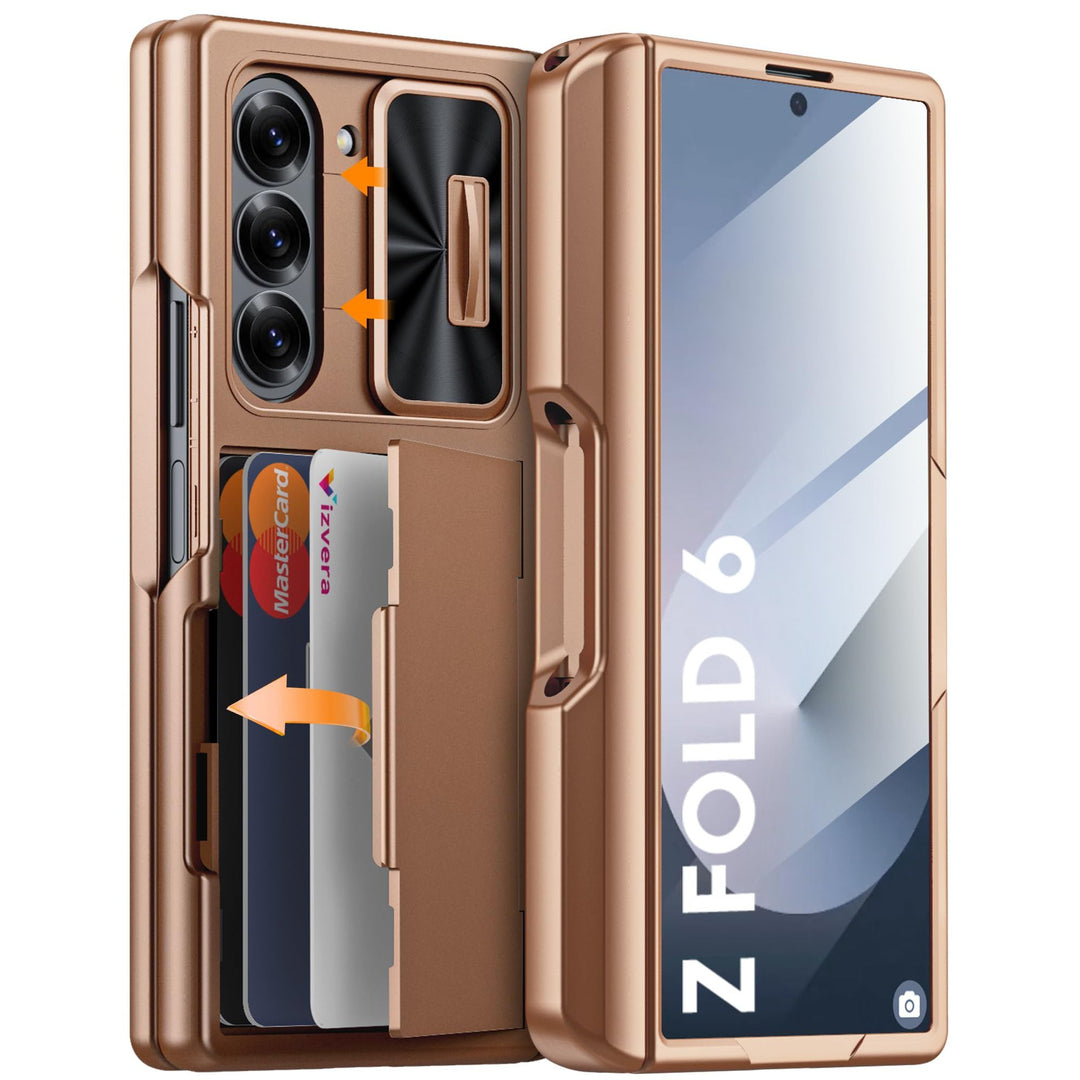 Galaxy Z Fold 6 RFID Wallet Case with Card Slots & Magnetic Closure - DOKUTRONIX