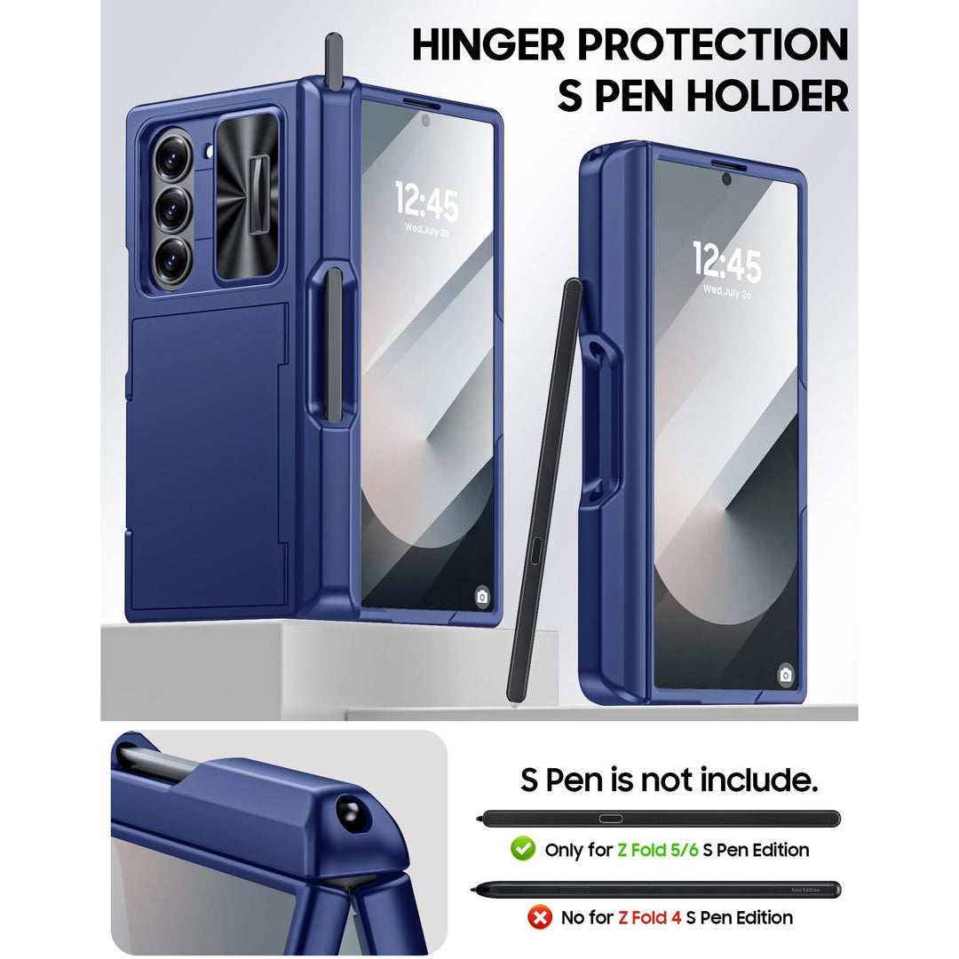 Galaxy Z Fold 6 RFID Wallet Case with Card Slots & Magnetic Closure - DOKUTRONIX