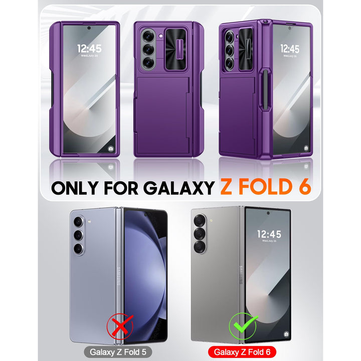 Galaxy Z Fold 6 RFID Wallet Case with Card Slots & Magnetic Closure - DOKUTRONIX