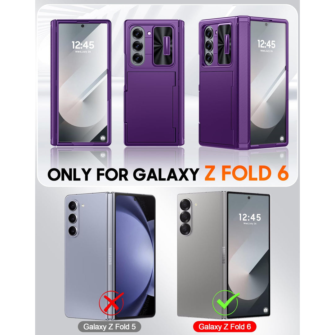 Galaxy Z Fold 6 RFID Wallet Case with Card Slots & Magnetic Closure - DOKUTRONIX