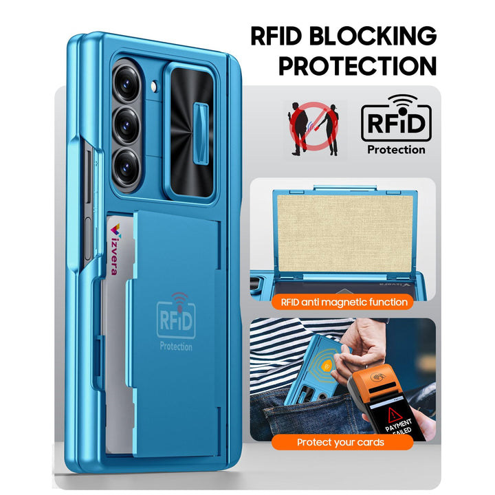 Galaxy Z Fold 6 RFID Wallet Case with Card Slots & Magnetic Closure - DOKUTRONIX
