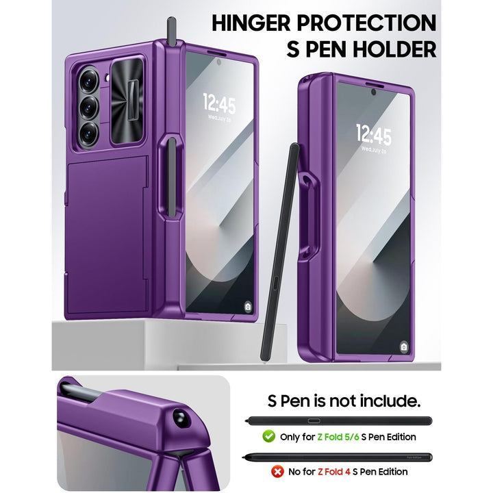 Galaxy Z Fold 6 RFID Wallet Case with Card Slots & Magnetic Closure - DOKUTRONIX